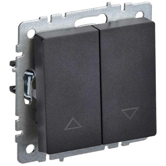 Выключатель IEK Brite жалюзи 10а вс10-1-5-брч черный BR-V15-0-10-K02 Выключатель IEK Brite жалюзи 10а вс10-1-5-брч черный BR-V15-0-10-K02