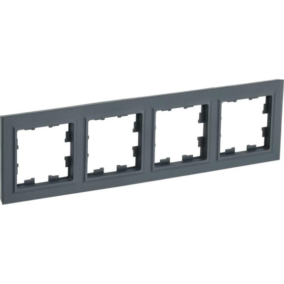 4-местная рамка IEK Brite ру-4-брг графит BR-M42-K53 4-местная рамка IEK Brite ру-4-брг графит BR-M42-K53