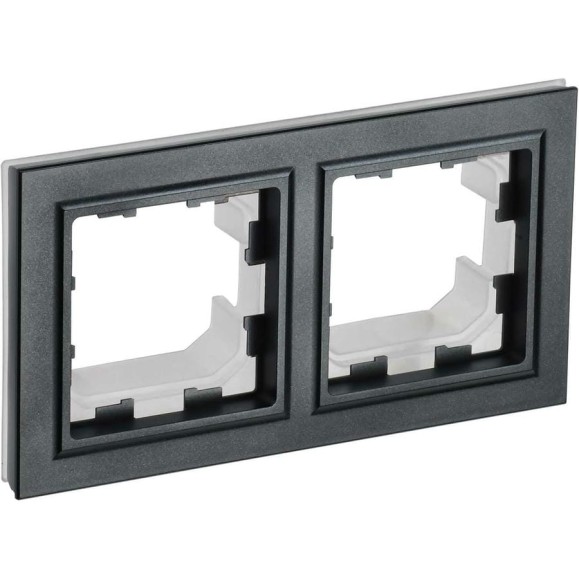 2-местная рамка IEK Brite ip44 ру-2-брч-44 черный BR-M22-44-K02 2-местная рамка IEK Brite ip44 ру-2-брч-44 черный BR-M22-44-K02