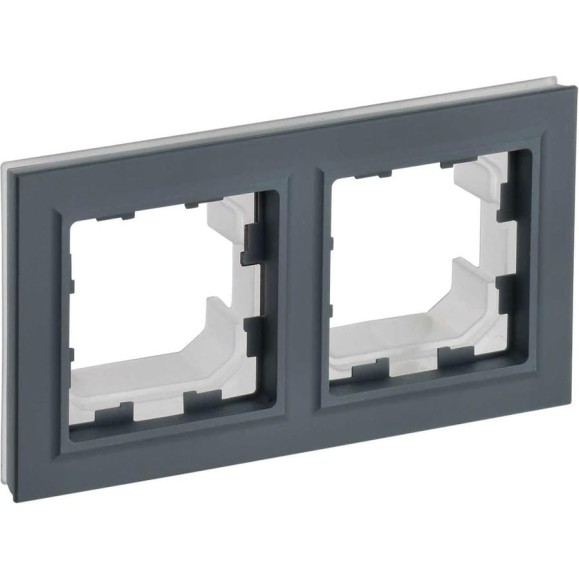 2-местная рамка IEK Brite ip44 ру-2-брг-44 графит BR-M22-44-K53