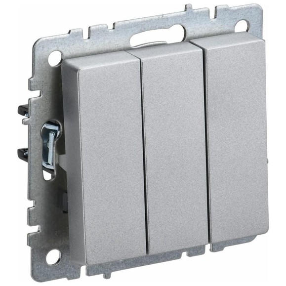 3-клавишный выключатель IEK Brite 10а вс10-3-0-бра алюминий BR-V30-0-10-K47 3-клавишный выключатель IEK Brite 10а вс10-3-0-бра алюминий BR-V30-0-10-K47