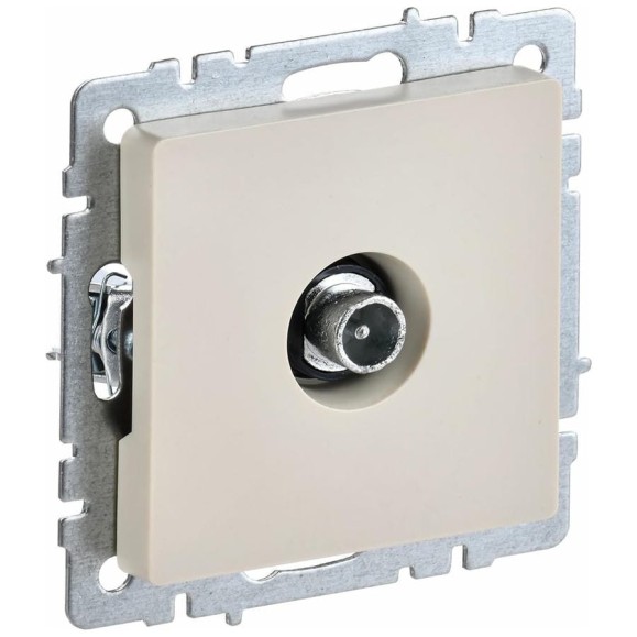 TV розетка IEK Brite проходная ртв10-0-бркр бежевый BR-A10-P-K10 TV розетка IEK Brite проходная ртв10-0-бркр бежевый BR-A10-P-K10