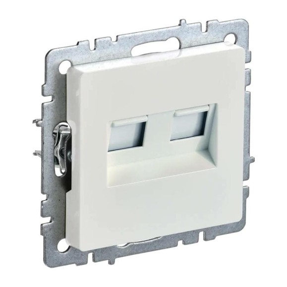 Двойная компьютерная розетка rj45 IEK Brite рк10-2-брж категория 5e, жемчуг BR-K20-1-K36 Двойная компьютерная розетка rj45 IEK Brite рк10-2-брж категория 5e, жемчуг BR-K20-1-K36