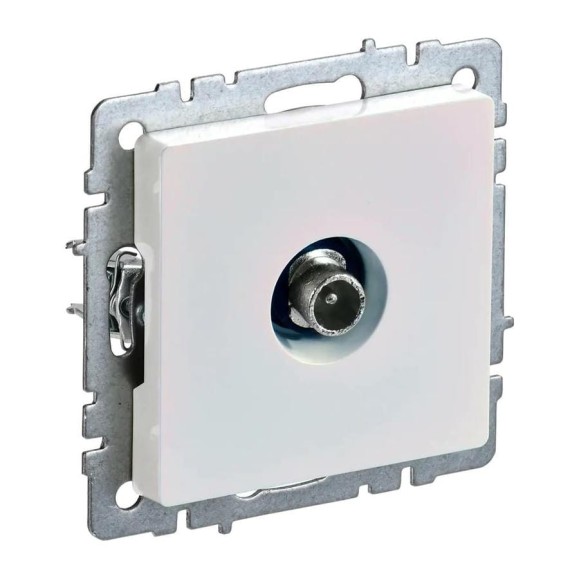 Проходная розетка TV IEK Brite ртв10-0-брж жемчуг BR-A10-P-K36