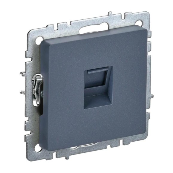 Компьютерная розетка rj45 IEK Brite рк10-брм категория 5e, маренго BR-K10-1-K35 Компьютерная розетка rj45 IEK Brite рк10-брм категория 5e, маренго BR-K10-1-K35