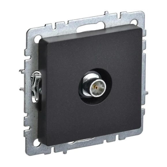 Оконечная розетка TV IEK Brite ртв11-0-брч черный BR-A10-O-K02 Оконечная розетка TV IEK Brite ртв11-0-брч черный BR-A10-O-K02