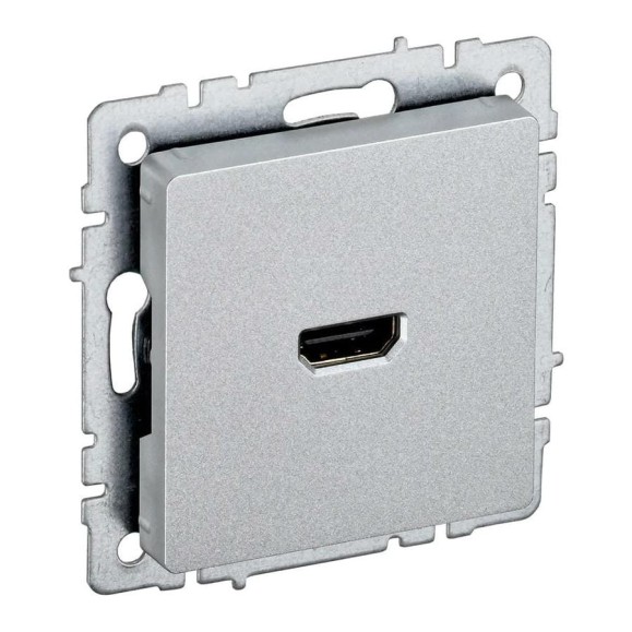 Розетка hdmi IEK Brite рhdmi-0-бра алюминий BR-H10-K47 Розетка hdmi IEK Brite рhdmi-0-бра алюминий BR-H10-K47