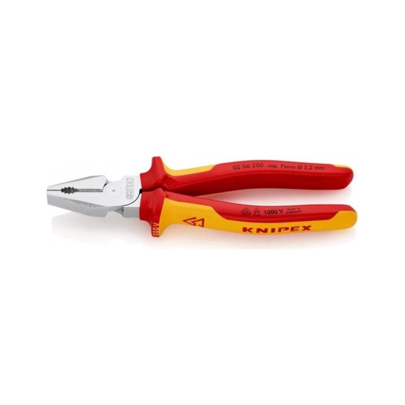 Комбинированные плоскогубцы Knipex особой мощности VDE, 200 мм, хром, 1000V, SB KN-0206200SB Комбинированные плоскогубцы Knipex особой мощности VDE, 200 мм, хром, 1000V, SB KN-0206200SB