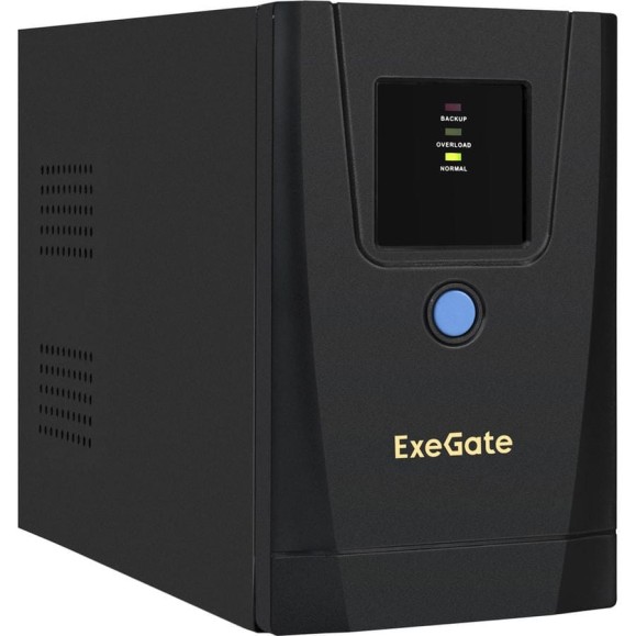 Источник бесперебойного питания ExeGate SpecialPro UNB-1000.LED.AVR.1SH.2C13, металлический корпус, Black 292781