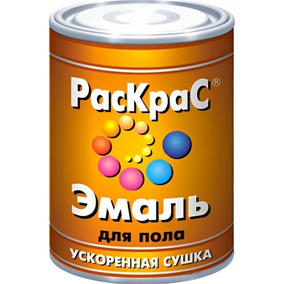 Алкидная эмаль для пола РасКраС желто-коричневый, банка 2.8 кг 4607023396514 Алкидная эмаль для пола РасКраС желто-коричневый, банка 2.8 кг 4607023396514