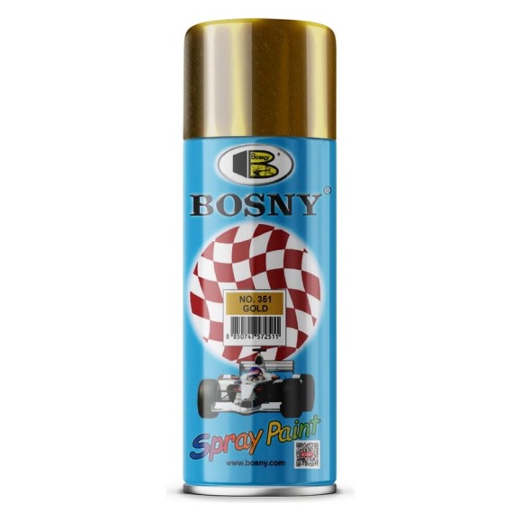Акриловая аэрозольная краска с металлическим эффектом Bosny Gold 351 Акриловая аэрозольная краска с металлическим эффектом Bosny Gold 351