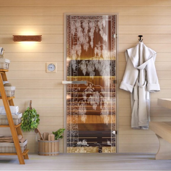 Дверь для бани DoorWood Березка бронза, 2000x700 мм УТ-00014688 Дверь для бани DoorWood Березка бронза, 2000x700 мм УТ-00014688
