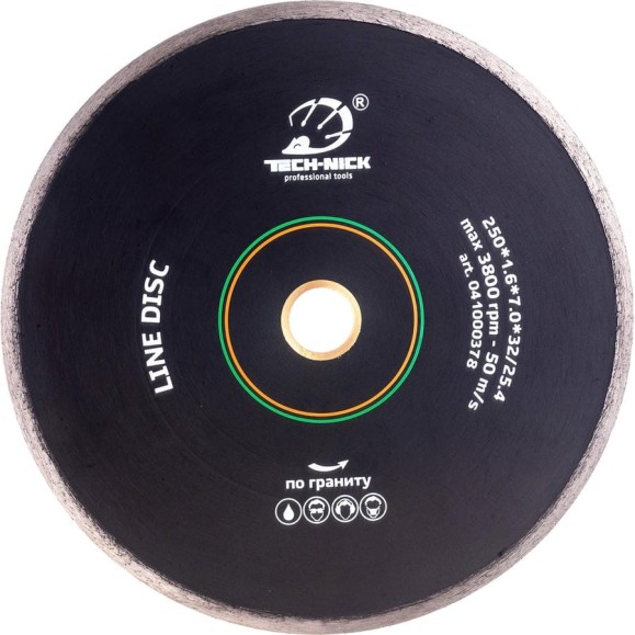 Диск алмазный сплошной по граниту LINE DISC (250х32/25.4 мм) TECH-NICK 041000378 Диск алмазный сплошной по граниту LINE DISC (250х32/25.4 мм) TECH-NICK 041000378