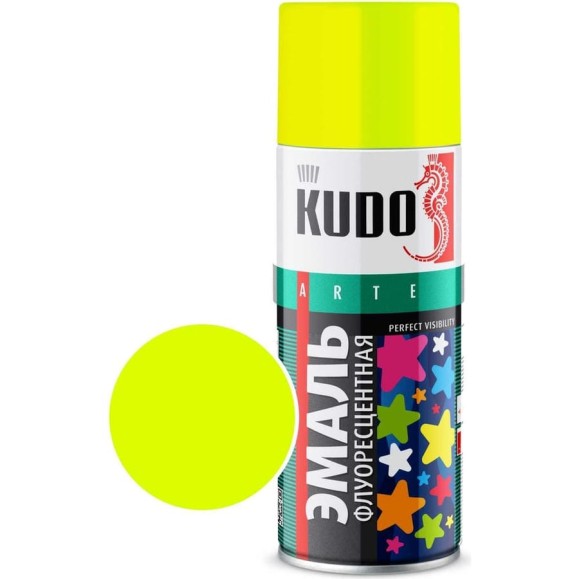 Эмаль флуоресцентная KUDO лимонно-желтая KU-1204 Эмаль флуоресцентная KUDO лимонно-желтая KU-1204