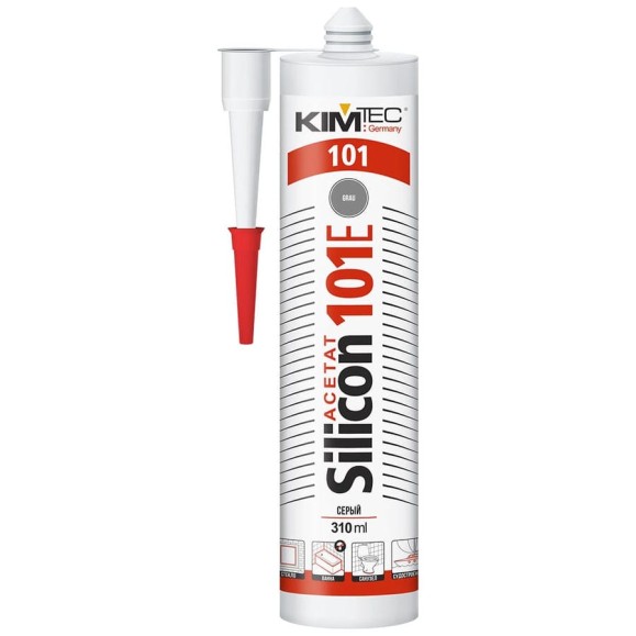 Силиконовый герметик KIM TEC серый 101Е 310мл 02-01-48