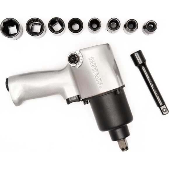 Пневматический гайковерт Rossvik 1/2", 700 Hм, с набором головок RT-5268K