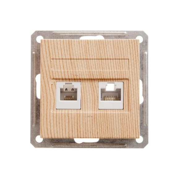 Двойная розетка rj11+rj45 Systeme Electric W59, 160в, 1а, кат.5e, механизм, сосна RSI-251TK5E-7-86 Двойная розетка rj11+rj45 Systeme Electric W59, 160в, 1а, кат.5e, механизм, сосна RSI-251TK5E-7-86