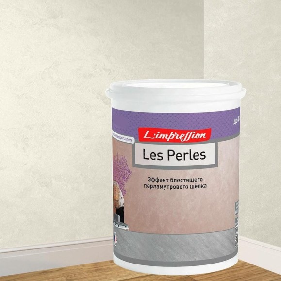 Декоративное покрытие L’impression Les perles 2.5 л, с эффектом блестящего перламутрового шелка, цвет 41066 желтый 7TLRZE46C1 Декоративное покрытие L’impression Les perles 2.5 л, с эффектом блестящего перламутрового шелка, цвет 41066 желтый 7TLRZE46C1