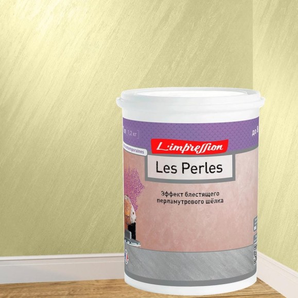 Декоративное покрытие L’impression Les perles 1 л, с эффектом блестящего перламутрового шелка, цвет 41080 желтый HH5RVYNVBV Декоративное покрытие L’impression Les perles 1 л, с эффектом блестящего перламутрового шелка, цвет 41080 желтый HH5RVYNVBV