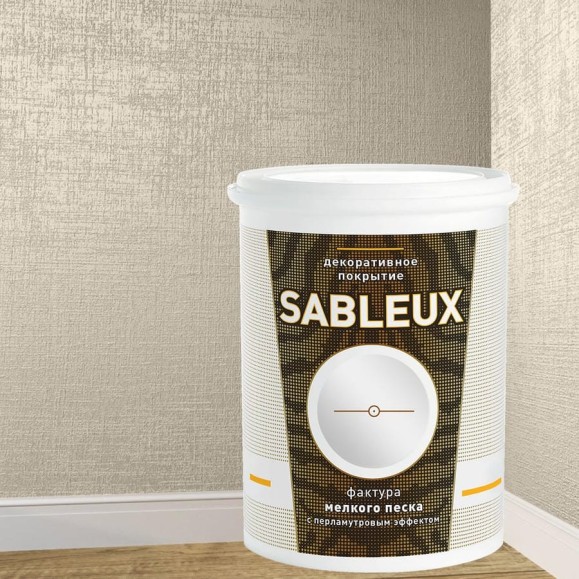 Декоративное покрытие L’impression Sableux 1 л, с фактурой мелкого плотного перламутрового песка цвет Бежевый 32102 FQZNDK2FBW