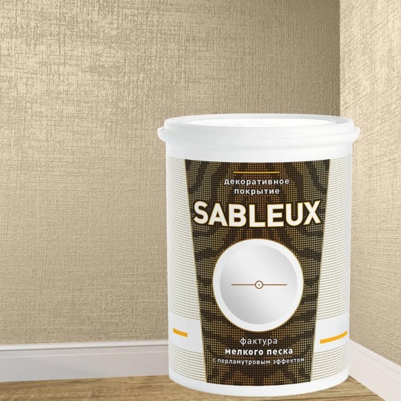 Декоративное покрытие L’impression Sableux 2.5 л, с фактурой мелкого плотного перламутрового песка цвет Светло бежевый 32084 DKDWR46HXZ