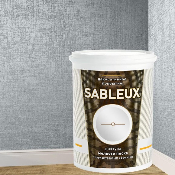 Декоративное покрытие L’impression Sableux 2.5 л, с фактурой мелкого плотного перламутрового песка цвет Темно серый 32112 SETXHUG13B Декоративное покрытие L’impression Sableux 2.5 л, с фактурой мелкого плотного перламутрового песка цвет Темно серый 32112 SETXHUG13B