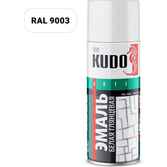 Эмаль KUDO универсальная белая глянцевая 0.52 л KU-1001 Эмаль KUDO универсальная белая глянцевая 0.52 л KU-1001