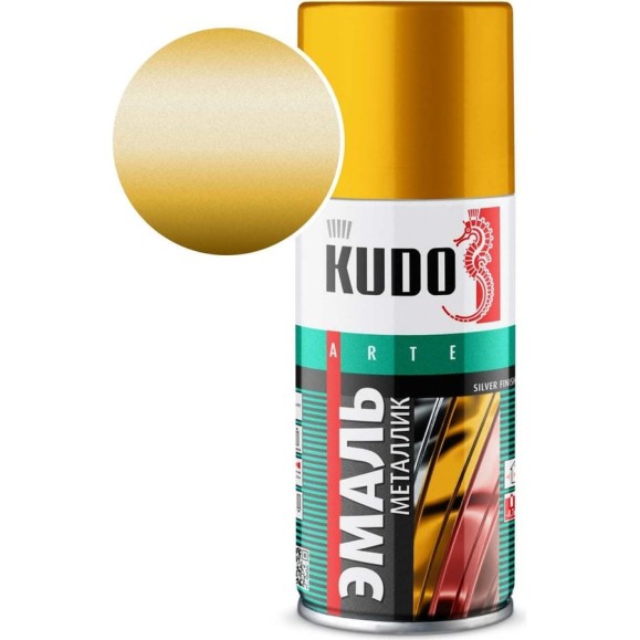 Эмаль металлик универсальная быстросохнущая KUDO SILVER FINISH золото KU-1028.1 Эмаль металлик универсальная быстросохнущая KUDO SILVER FINISH золото KU-1028.1