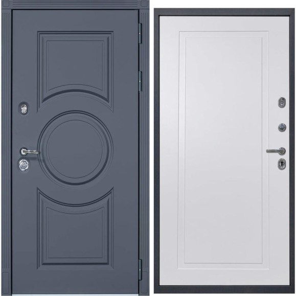 Дверь DIVA МХ-30 2050x860 мм Правая Серый софт - Н10 Белый софт УТ-00077329