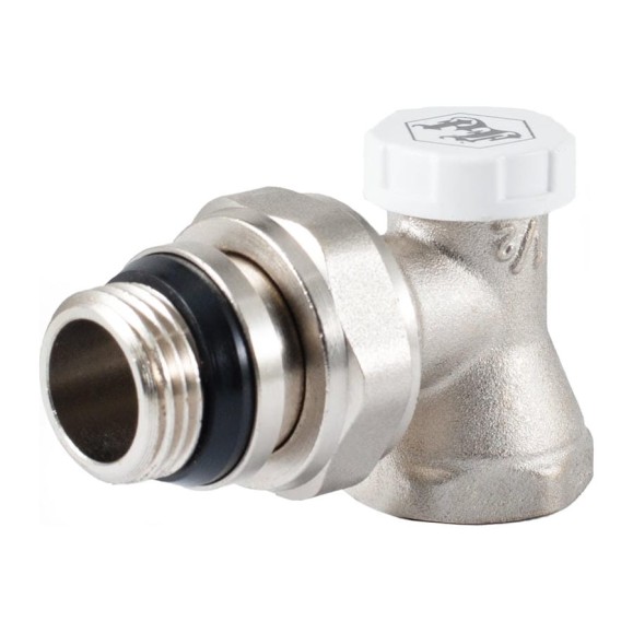 Настроечный клапан радиатора PROFACTOR угловой с уплотнением 1/2 PF RVA 378UR
