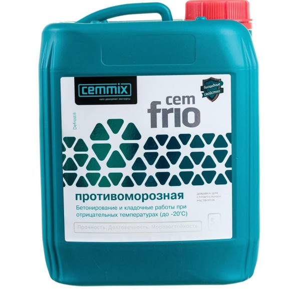 Морозостойкая добавка для бетона CEMMIX Сemmix Frio, 5 л 15914307