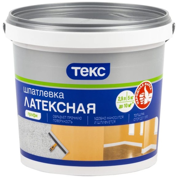 Шпатлевка латексная ПРОФИ 5 кг ТЕКС 19198 Шпатлевка латексная ПРОФИ 5 кг ТЕКС 19198