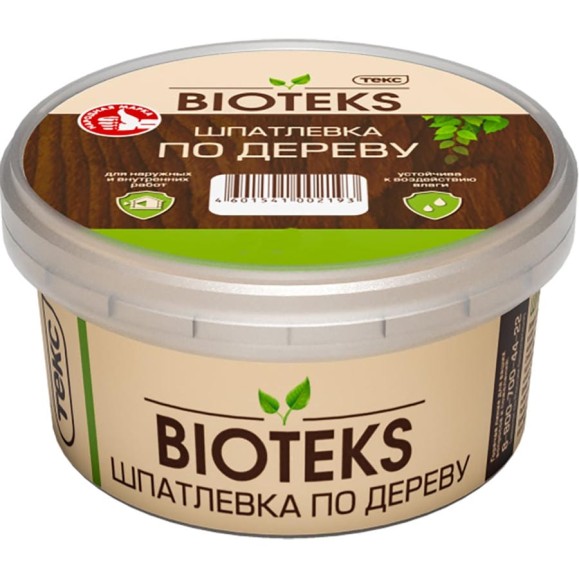 Шпатлевка по дереву Текс Bioteks Профи береза 0,25кг 700001375 Шпатлевка по дереву Текс Bioteks Профи береза 0,25кг 700001375