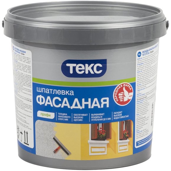 Шпатлевка фасадная ПРОФИ 5 кг ТЕКС 25716 Шпатлевка фасадная ПРОФИ 5 кг ТЕКС 25716