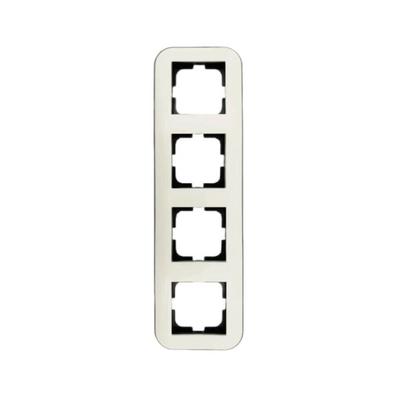 4-постовая рамка OVIVO Loft белый/черный 404-010008-228