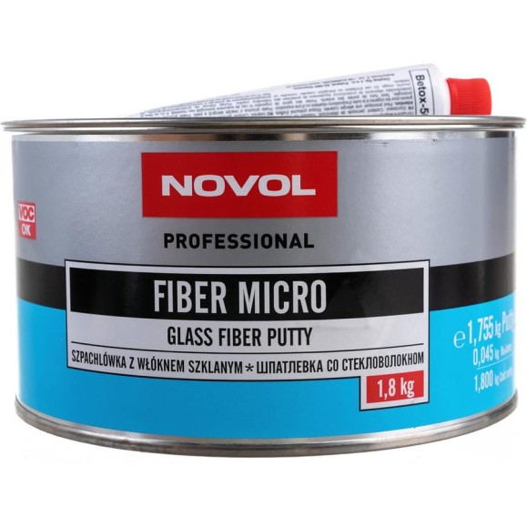 Шпатлевка Novol FIBER MICRO с коротким стекловолокном 1.8 кг X6125838 Шпатлевка Novol FIBER MICRO с коротким стекловолокном 1.8 кг X6125838