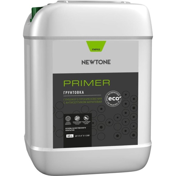 Грунтовка Newtone ВД глубокого проникновения с антисептиком NEW 10 л, 10 кг 81601 Грунтовка Newtone ВД глубокого проникновения с антисептиком NEW 10 л, 10 кг 81601