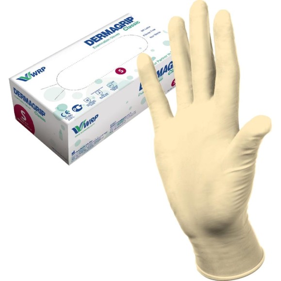 Смотровые латексные перчатки DERMAGRIP CLASSIC 100 штук, размер S CT0000000690 Смотровые латексные перчатки DERMAGRIP CLASSIC 100 штук, размер S CT0000000690