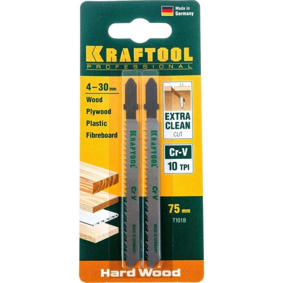 Пилки Kraftool для электролобзика по дереву 75x2.5 мм чистый рез 2 шт. EU 159511-2.5 Пилки Kraftool для электролобзика по дереву 75x2.5 мм чистый рез 2 шт. EU 159511-2.5
