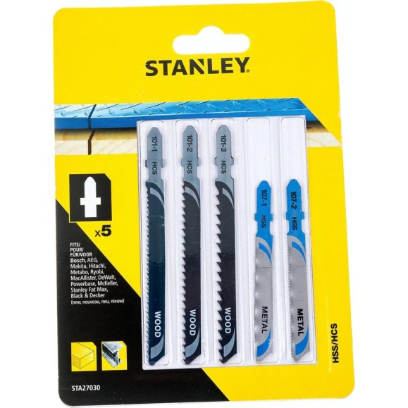 Набор полотен по дереву и металлу HCS, HSS 5 шт. Stanley STA27030