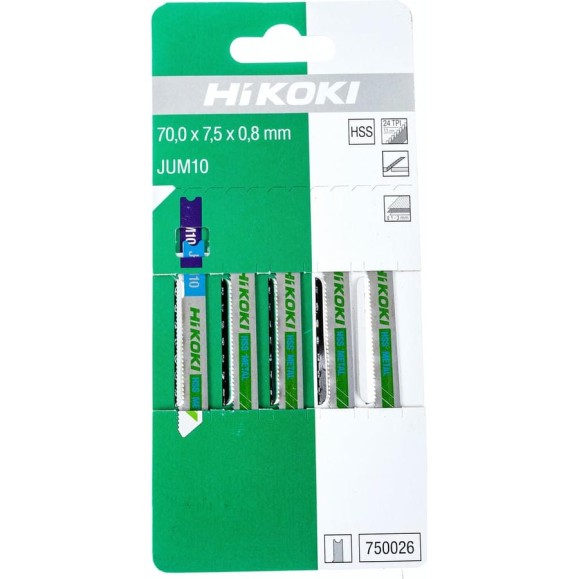 Пилки 5 шт для лобзика HiKOKI 750026 Пилки 5 шт для лобзика HiKOKI 750026