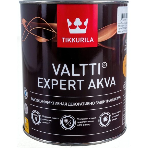 Антисептик для дерева Tikkurila Valtti Expert Akva орегон 0,9 л 48457 700009625
