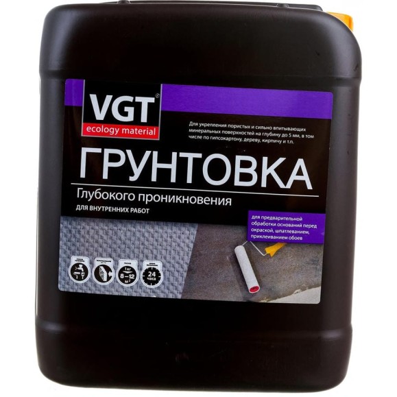 Грунтовка глубокого проникновения VGT ВД АК 0301 для внутр. работ 5 кг 11602979 Грунтовка глубокого проникновения VGT ВД АК 0301 для внутр. работ 5 кг 11602979