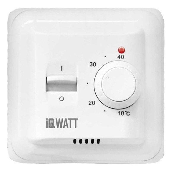 Терморегулятор для теплого пола IQWATT IQ THERMOSTAT M с ручным управлением, белый 401 Терморегулятор для теплого пола IQWATT IQ THERMOSTAT M с ручным управлением, белый 401