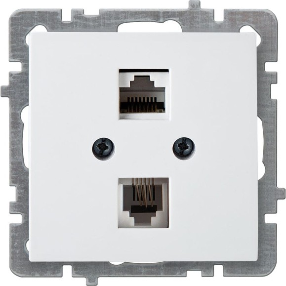 Механизм розетки Nilson компьютерная+телефонная СУ RJ 45CAT5+RJ11, TOURAN-ALEGRA-THOR, белый 24110448 Механизм розетки Nilson компьютерная+телефонная СУ RJ 45CAT5+RJ11, TOURAN-ALEGRA-THOR, белый 24110448