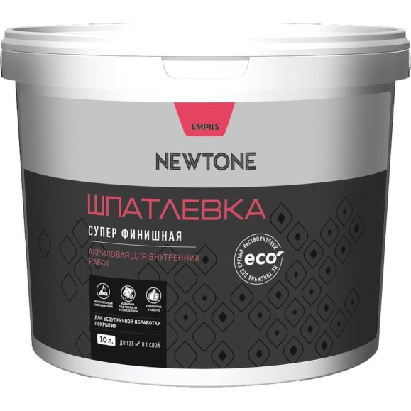 Шпатлевка Newtone ВД, супер финиш NEW, 10 л, 16.6 кг 81603