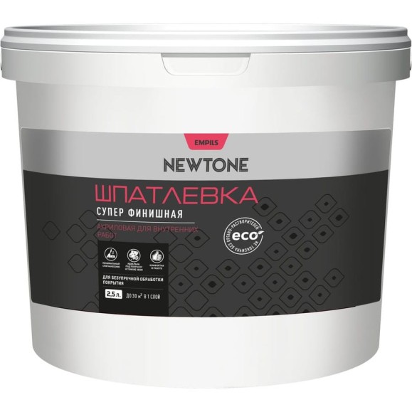 Шпатлевка Newtone ВД, супер финиш NEW, 2.5 л, 4 кг 81604 Шпатлевка Newtone ВД, супер финиш NEW, 2.5 л, 4 кг 81604