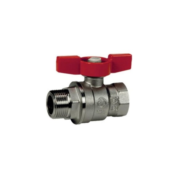 Шаровой кран Giacomini 1 1/4, ВН, ручка-бабочка красная, хромированный R854 R854X026 Шаровой кран Giacomini 1 1/4, ВН, ручка-бабочка красная, хромированный R854 R854X026
