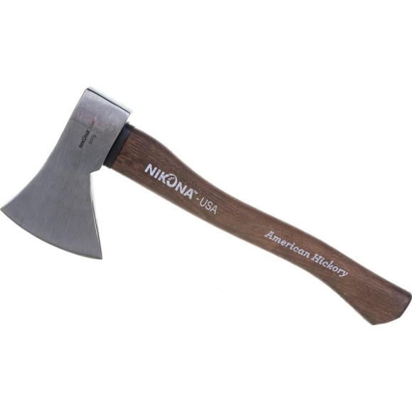 Топор c деревянной Hickory ручкой NIKONA 38см, с чехлом, 800гр 65-671 Топор c деревянной Hickory ручкой NIKONA 38см, с чехлом, 800гр 65-671