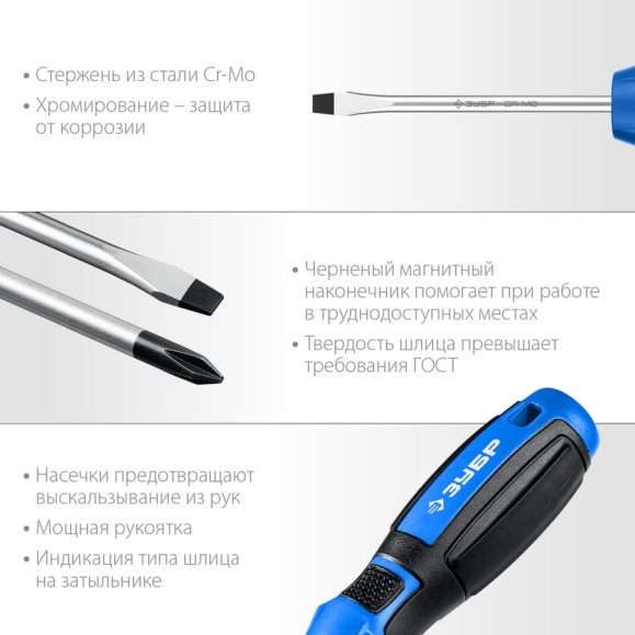 Набор отверток Зубр Профессионал 25239 Набор отверток Зубр Профессионал 25239